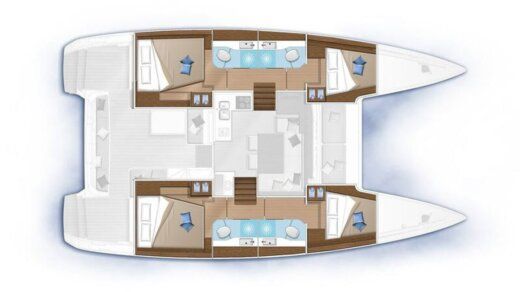 Catamaran Lagoon Lagoon 40 Boat layout