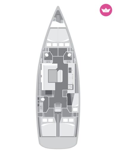 Sailboat Jeanneau Sun Odyssey 509 Boat layout