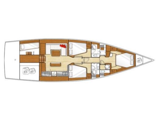 Sailboat  Sense 57 Boat layout