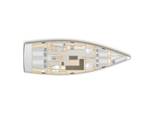Sailboat  Hanse 508 Plan du bateau