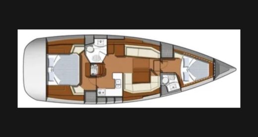 Sailboat Jeanneau Sun Odyssey 42 DS Boat layout