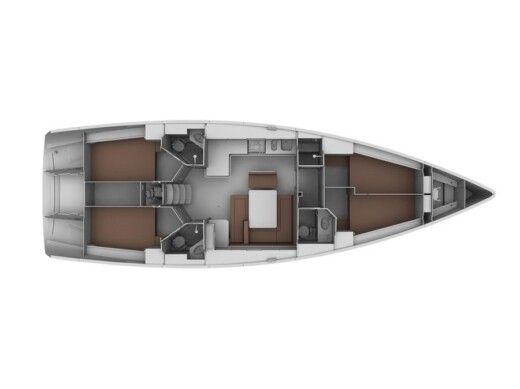 Sailboat Bavaria 45 Cruiser Boat layout