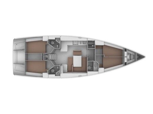 Sailboat Bavaria 46 Cruiser Planimetria della barca
