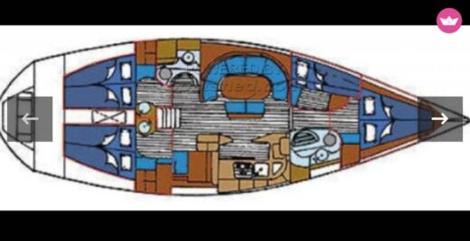 Sailboat Kirie - Feeling Feeling 446 Plano del barco