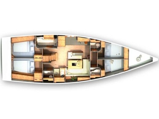 Sailboat  Hanse 505 boat plan