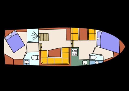 Houseboat Felize Elite Turfskipper 1250 boat plan