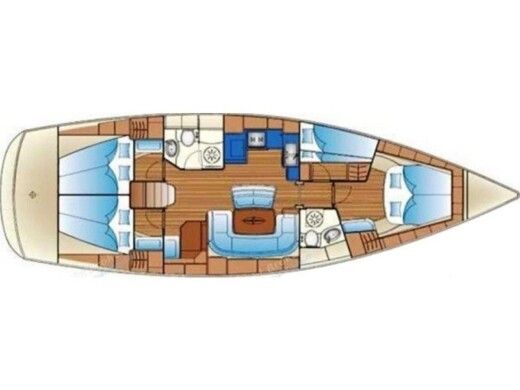 Sailboat  Bavaria 46 Boat layout