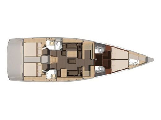 Sailboat DUFOUR 56 Exclusive Boat layout