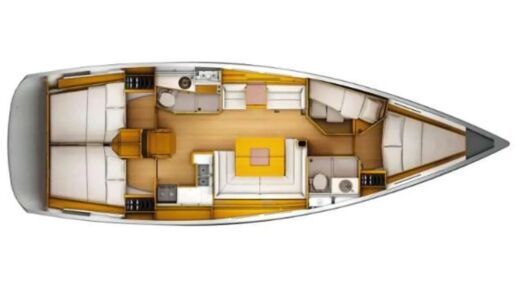 Sailboat Jeanneau Sun Odyssey 449 (Amarre incluido) Planimetria della barca