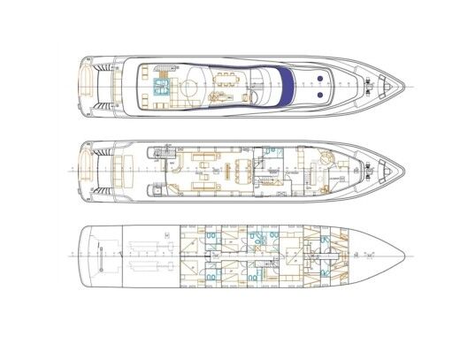 Motor Yacht  Maiora 126 Boat design plan