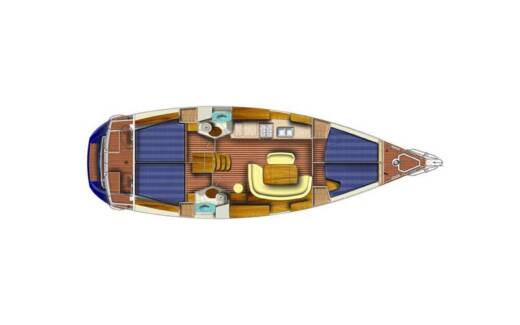 Sailboat Jeanneau Sun Odyssey 45 Plattegrond van de boot