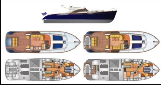 Motor Yacht Franchini EMOZIONE 55 Plano del barco