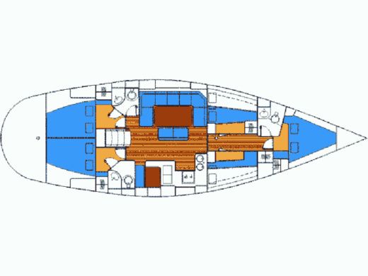 Sailboat Alfa 51 Plan du bateau