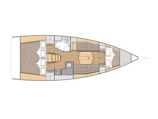 Sailboat Beneteau Oceanis 34.1 Planimetria della barca