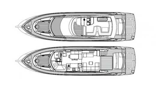 Motor Yacht Sunseeker 63 Manhattan Plano del barco