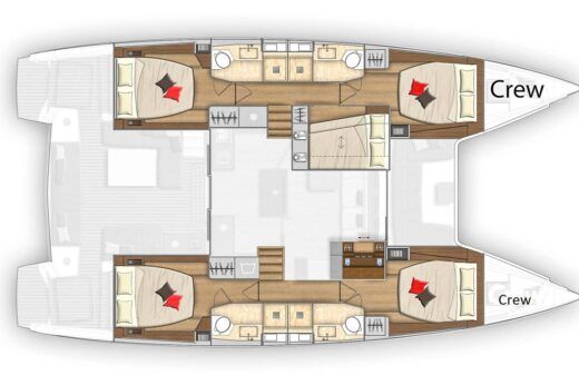 Catamaran Lagoon 50 boat plan