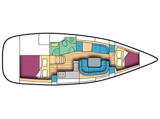 Sailboat JEANNEAU SUN ODYSSEY 36I Plan du bateau