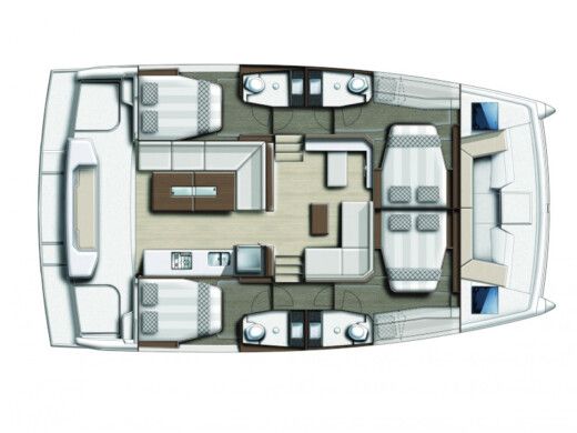 Catamaran Bali - Catana Bali Catspace Boat layout