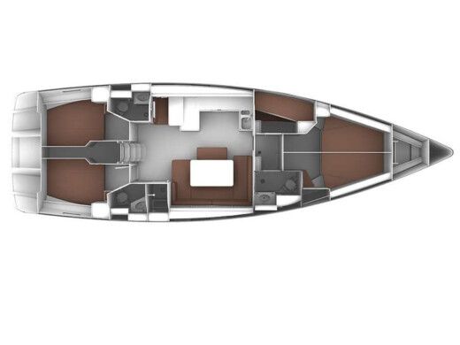 Sailboat BAVARIA CRUISER 51 Boat layout