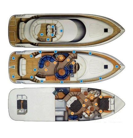 Motorboat Fairline Fairline 52 flybridge Boat design plan