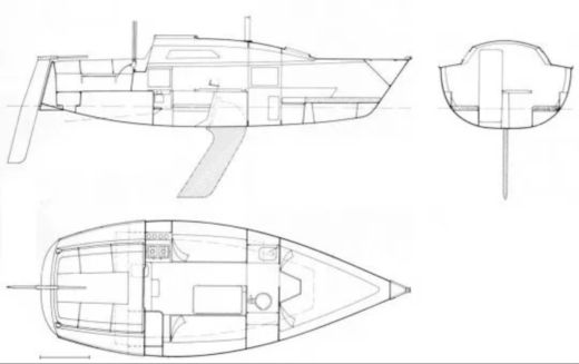 Sailboat Beneteau First 25 boat plan