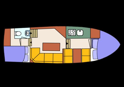 Houseboat Fiomar Type Aquanaut 1000 boat plan