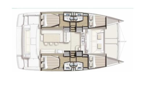 Catamaran Bali 4.1 Catamaran with capacity of 8 people boat plan