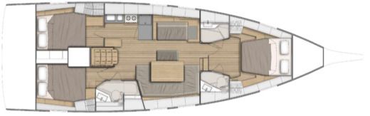 Sailboat Beneteau Oceanis 46.1 Boat layout