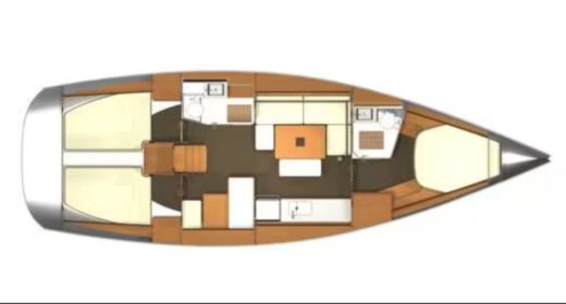 Sailboat Dufour 405 GL Boat layout