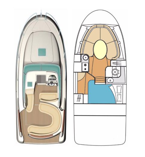 Motorboat Jeanneau Leader 805 Boat layout