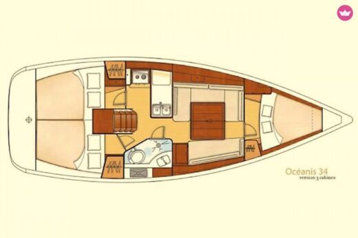 Sailboat Jeanneau Sun Odyssey 37 boat plan