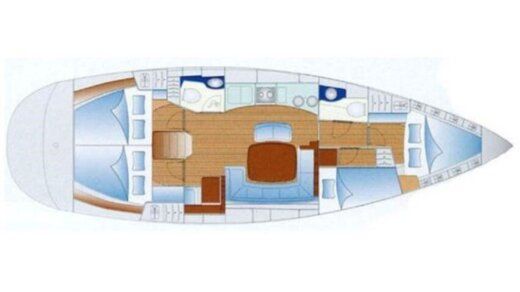 Sailboat Bavaria 44 Σχέδιο κάτοψης σκάφους