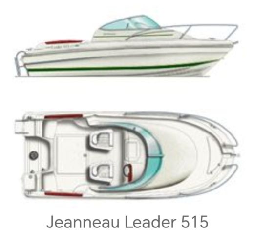 Motorboat Jeanneau Leader Σχέδιο κάτοψης σκάφους