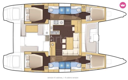 Catamaran Lagoon Lagoon 450 S Boat layout