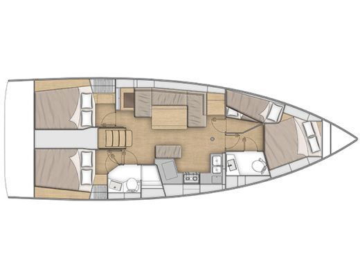 Sailboat Beneteau Oceanis 40.1 boat plan