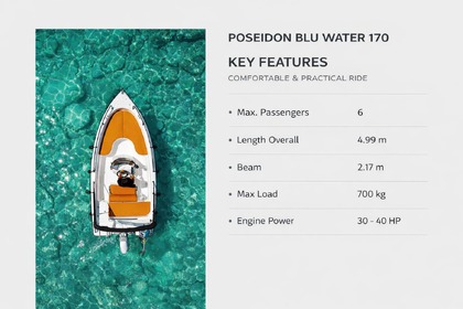 Ενοικίαση Μηχανοκίνητο σκάφος Poseidon Blu water 170 Κως