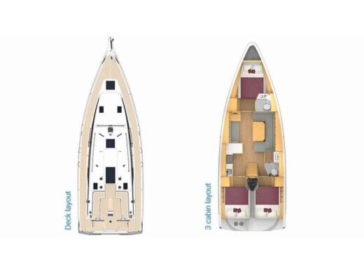 Sailboat Bavaria C42 boat plan