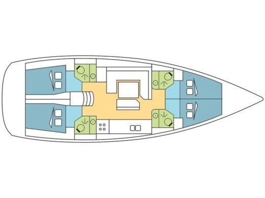 Sailboat  Sun Odyssey 479 Σχέδιο κάτοψης σκάφους