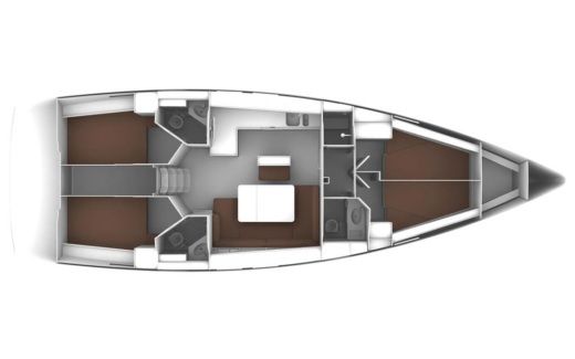 Sailboat Bavaria Cruiser 46 Boot Grundriss