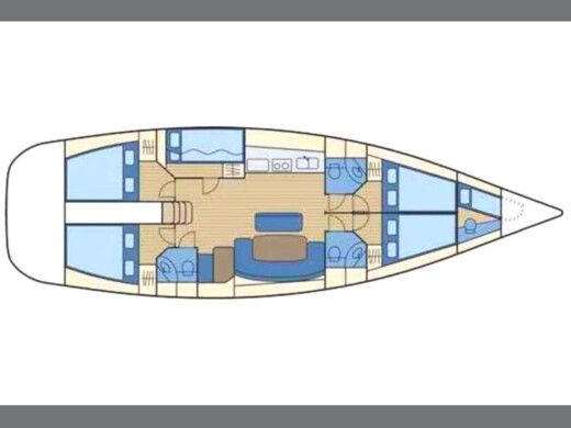Sailboat  Cyclades 50.5 Plano del barco
