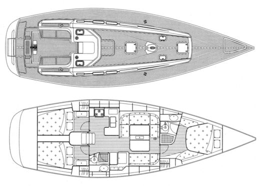 Sailboat GRAND SOLEIL 45 Boat design plan