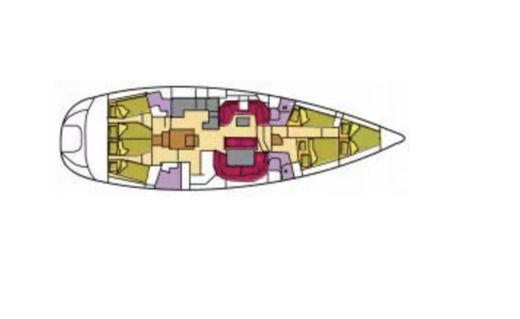 Sailboat JEANNEAU Sun Odyssey 54DS Boot Grundriss