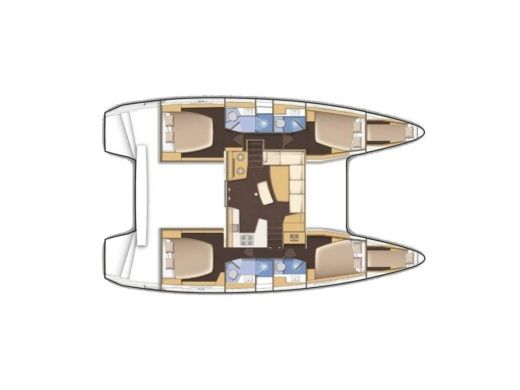 Catamaran  Lagoon 42 boat plan