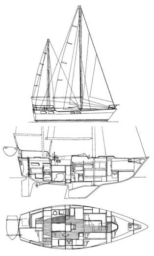 Sailboat Wauquiez Amphora Plan du bateau