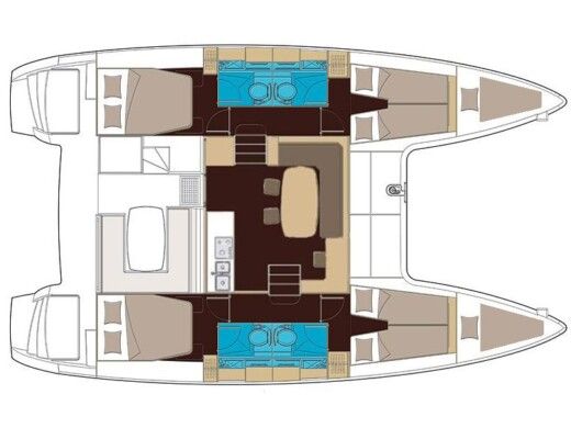 Catamaran  Lagoon 400 S2 Boat design plan