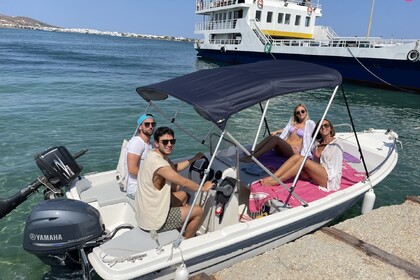 Rental Boat without license  Man Open 485 Paros