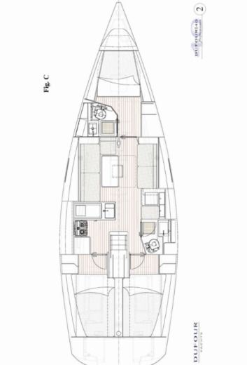 Sailboat Dufour 40e Performance boat plan
