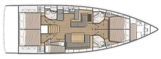 Sailboat BENETEAU OCEANIS 51.1 Plan du bateau