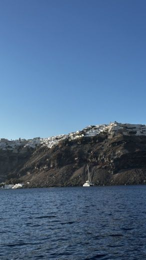 Thera Without license SANTORINI BLACK BOAT alt tag text