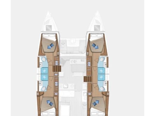 Catamaran  Lagoon 46  boat plan